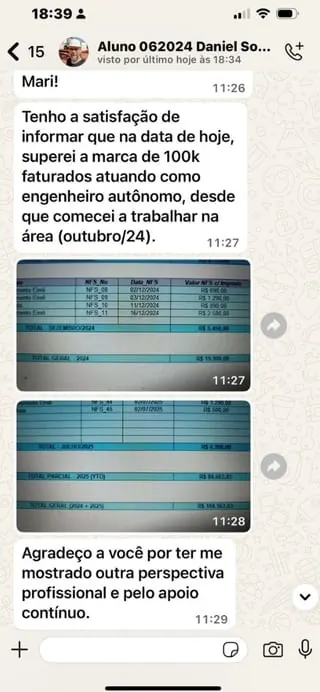 Depoimento de aluno do Treinamento do Engenheiro Mecânico Autônomo 3